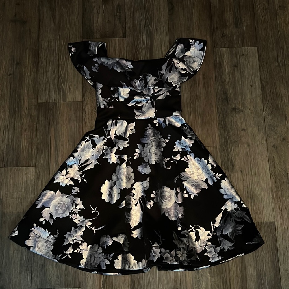 Sequin Hearts Black and Silver Dress.